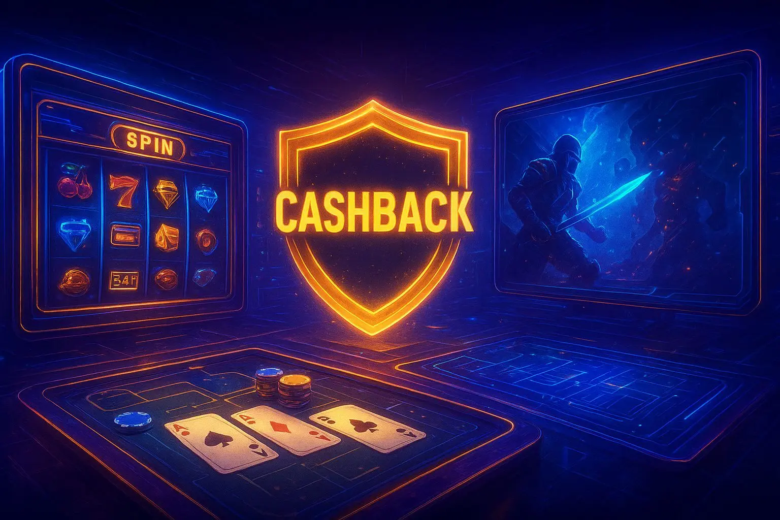 Gaming categories with cashback safety net concept