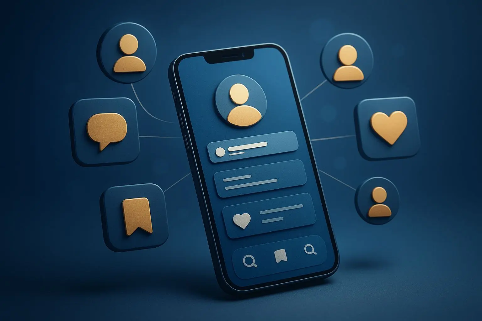 BetX social media community visual with app icons and smartphone