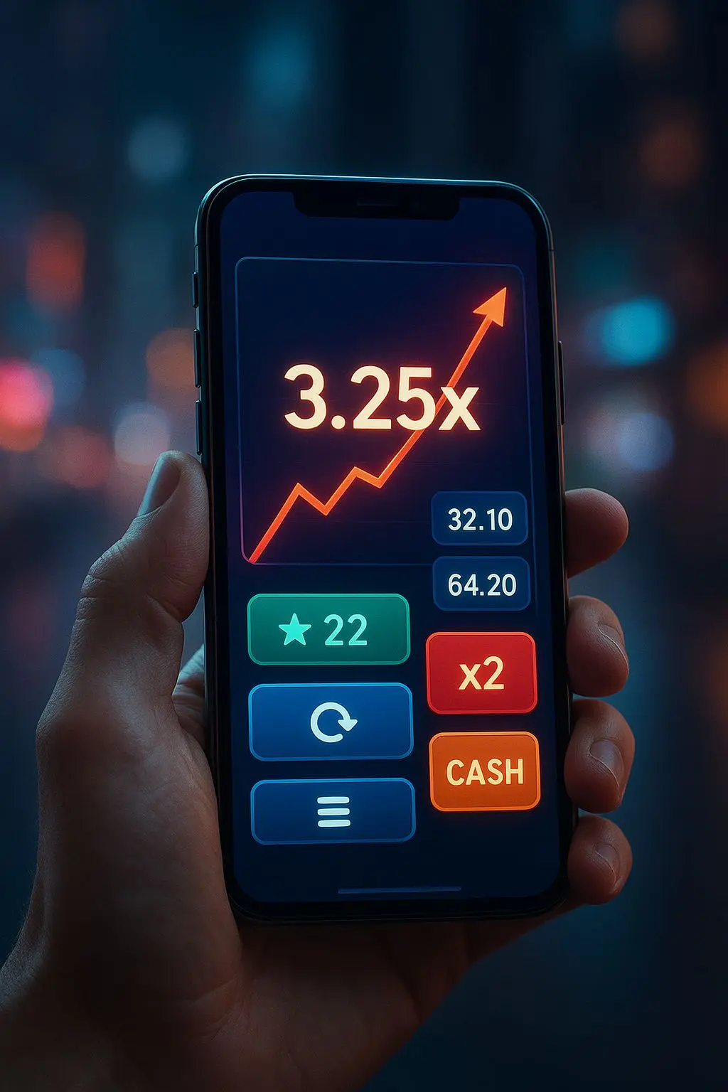 Smartphone displaying an instant game interface for mobile play
