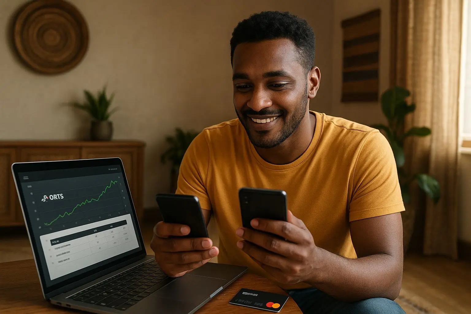 User in Ethiopia making a MasterCard payment online