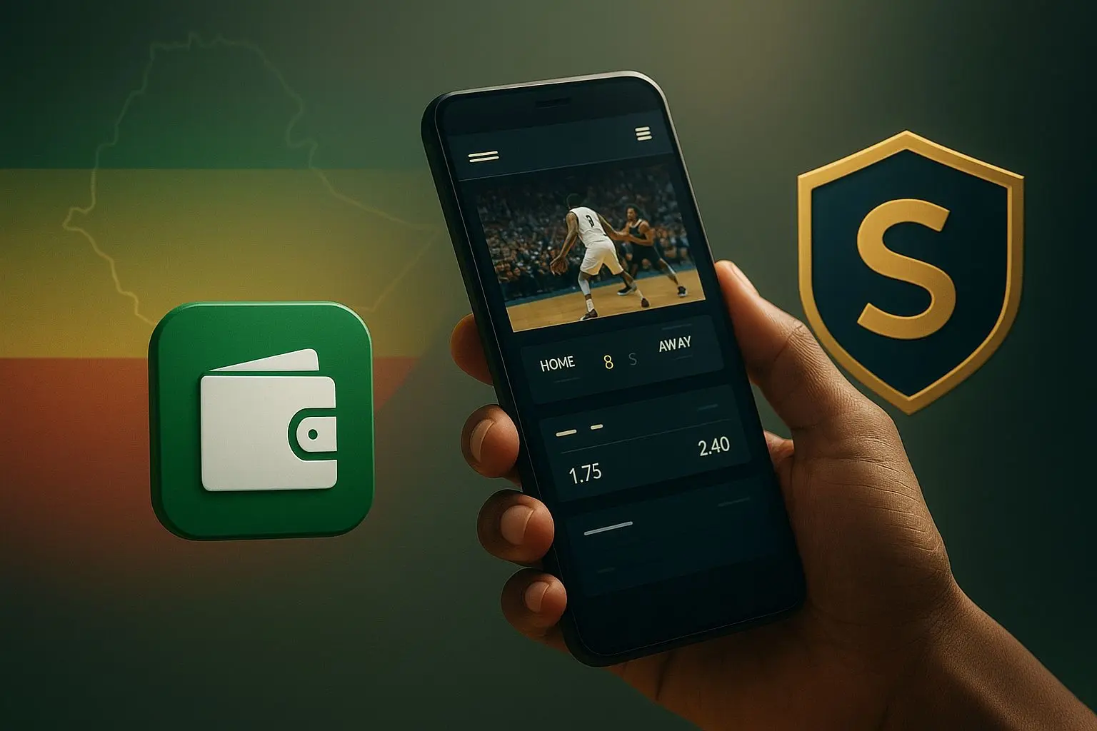 BetX and Neteller themed banner with Ethiopia-inspired secure payment visuals